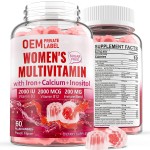 Women Multivitamin Gummies Supplier - Custom Center Filled with Algae Calcium Iron