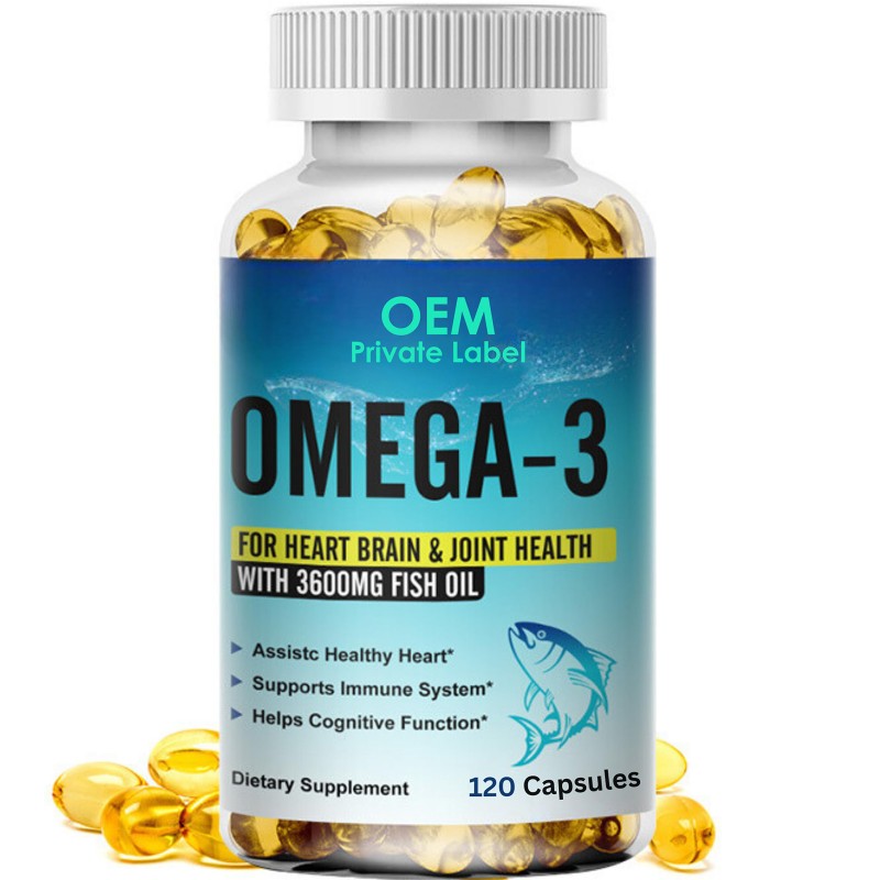 Omega 3 Softgel Capsules Supplier - OEM Triple Strength 3600mg Fish Oil EPA DHA Heart Brain