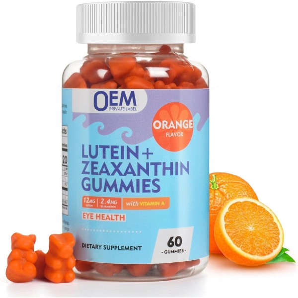 Lutein Gummies Factory - OEM 12mg Vegan with Zeaxanthin Vitamin A Eye Brain Health