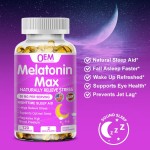 Melatonin Softgel Factory - OEM Customized Vitamin B6 GABA 10mg Relieve Stress Optimal Sleep