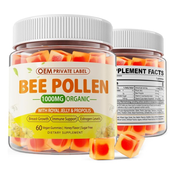 Bee Pollen Gummies Manufacturer - OEM 1000mg Propolis Royal Jelly Rich in Vitamin B