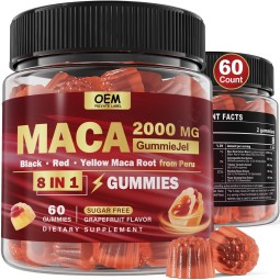Men Energy Supplement Supplier - OEM Private Label 8 in 1 Natural Booster Maca Root