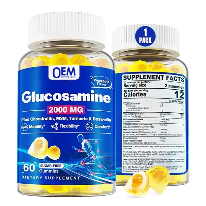 Joint Support Gummies Manufacturer - Custom Vegan Glucosamine Chondroitin MSM Bones