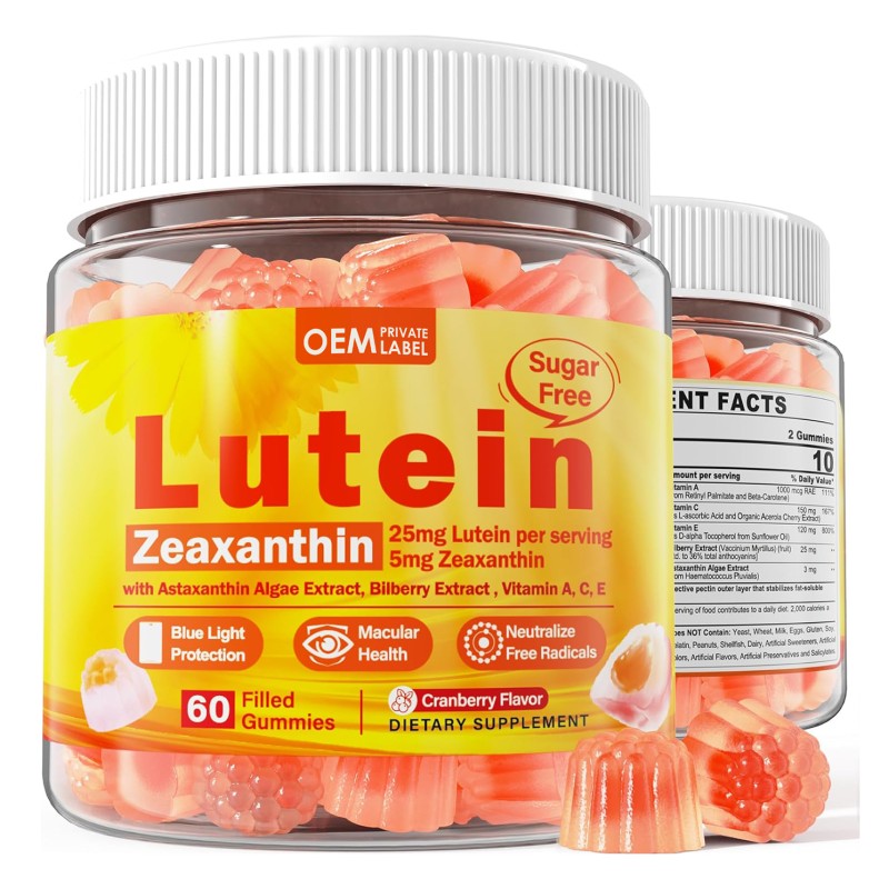 Lutein Zeaxanthin Gummies Factory - OEM with Vitamins A C E Bilberry Vision Health