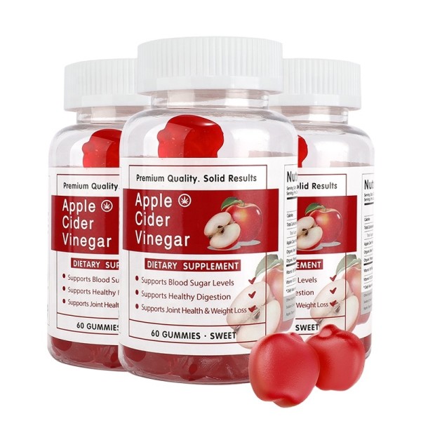 Apple Cider Vinegar Gummies Supplier - Customized Slimming Vegan Apple Flavor ACV Immune