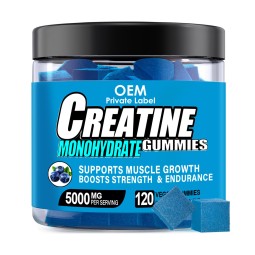 Sport Pre Workout Gummies Supplier - Custom Creatine Monohydrate 5g Energy Boosting