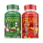 Fruit Veggies Capsules Manufacturer - OEM Health Food Supplement Vegan Dietary Fiber