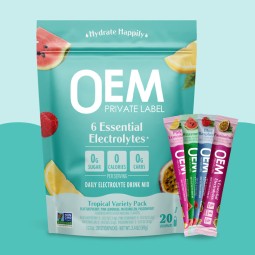 Electrolyte Powder Manufacturer - OEM Lemon Flavour Low Calorie Sweetened with Stevia Energy