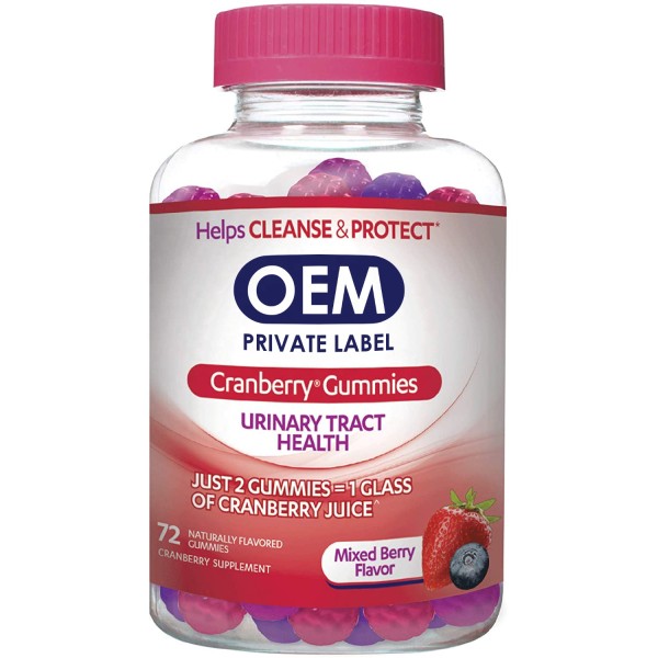 Cranberry Gummies Factory - OEM Urinary Tract Health Immune Support Antioxidant Vitamin C