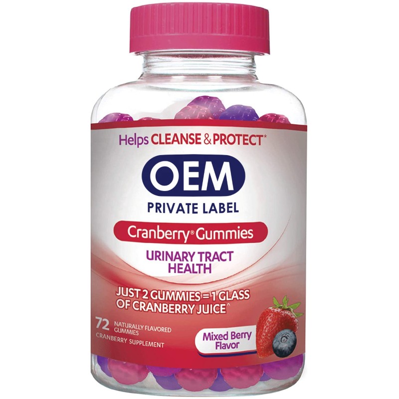 Cranberry Gummies Factory - OEM Urinary Tract Health Immune Support Antioxidant Vitamin C