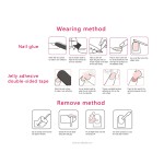 Press-On Nails Factory - Wholesale 24pcs Premium Coffin Design ABS Transparent Short High-End Glitter Stiletto