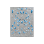 Nail Stickers Supplier - 5D Embossed 3D Silver Foil Green Jelly Butterfly Summer Wearable Gel