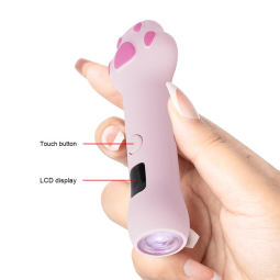 UV LED Nail Lamp Supplier - Pink Cat Paw Straight 3W Portable Rechargeable Gel Dryer Smart Sensor