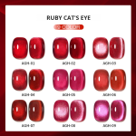 Cat Eye Gel Polish Factory - Ruby Cat Eye 2024 New Autumn Winter Crystal Side Glow Red Professional