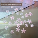 Nail Rhinestones Supplier - Hot-Selling Five-Petal Kawaii Ice Transparent Light Yellow 3D Flower Resin