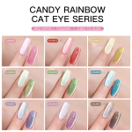 Cat Eye Gel Polish Manufacturer - MXSI Candy Glass 2025 New Colorful Rainbow Colors Professional Set