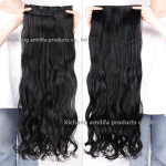 Clip-In Hair Extensions Factory - 5-Piece with Invisible Net Heat Resistant Curly Wefts