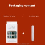 Press-On Nails Supplier - Wholesale 24pcs Premium Coffin Design ABS Milky White Gradient Mirror Finish Stiletto