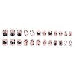 Press-On Nails Supplier - Wholesale 24pcs Premium Coffin Design ABS Press-On Black Cat Stars Sweet Cool Funny