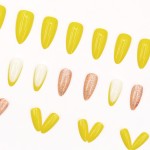French Press-On Nails Manufacturer - Sunny Yellow Vibrant Glitter Tips Youthful Energy Western Fashion