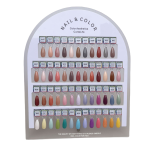 Nail Swatch Board Supplier - Magnetic Acrylic Detachable Round Gel Color Chart Display Stand