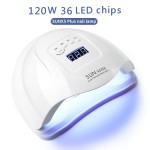 UV LED Nail Lamp Factory - Professional 120W Portable Lightweight ABS Square 4 Timer Settings