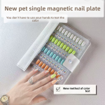 Acrylic Sample Board Manufacturer - Dustproof Transparent Color Magnetic Storage for Nail Tips