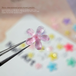 Nail Rhinestones Supplier - Hot-Selling Five-Petal Kawaii Ice Transparent Light Yellow 3D Flower Resin