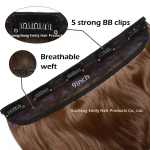 Clip-In Hair Extensions Factory - 5-Piece with Invisible Net Heat Resistant Curly Wefts