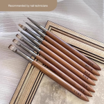 Nail Art Brush Supplier - Professional Gradient Liner Set High-End Ombre Walnut Wood Flat Brush