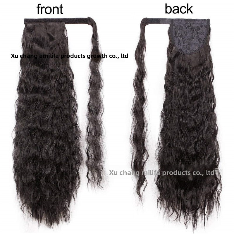 Cornrow Ponytail Extension Factory - European American Style Thick Curly with Magic Tape