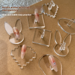 Nail Art Holder Factory - Japanese Style Acrylic Chessboard with Lotus Finger Stand for Student Practice