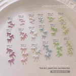 Nail Art Accessories Factory - Versatile 3D French Mini Bows Pearl Rhinestone Heart Alloy Metal