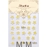 Nail Decorations Manufacturer - Hot Sale 3D Five Petal Eggshell Flower Summer Mint Design Plastic