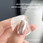 Nail Powder Manufacturer - Sky Mirror Ultra Shiny Moonlight Chrome White Aurora Glitter Dust Professional