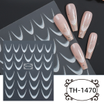 Nail Stickers Factory - Zhengxiang Gradient French 3D Hot-Selling INS Adhesive Decorations DIY