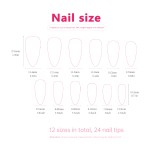 ABS Coffin Nails Supplier - Wholesale Almond Shaped Nail Charms Brown Artificial Fingernails Design