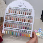 Nail Swatch Board Supplier - Magnetic Acrylic Detachable Round Gel Color Chart Display Stand