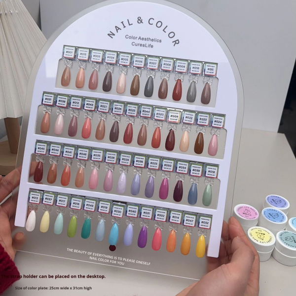 Nail Swatch Board Supplier - Magnetic Acrylic Detachable Round Gel Color Chart Display Stand