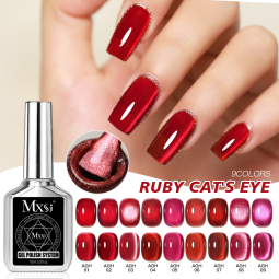 Cat Eye Gel Polish Factory - Ruby Cat Eye 2024 New Autumn Winter Crystal Side Glow Red Professional