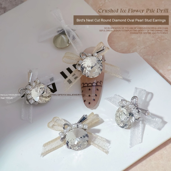 Nail Charms Supplier - Wholesale 3D Diamond Ball Sparkling Nest Cut Organza Studs Eco-Friendly