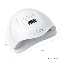 UV LED Nail Lamp Factory - Professional 120W Portable Lightweight ABS Square 4 Timer Settings