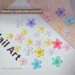 Nail Rhinestones Supplier - Hot-Selling Five-Petal Kawaii Ice Transparent Light Yellow 3D Flower Resin