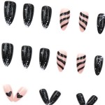 Press-On Coffin Nails Manufacturer - Wholesale 3D Almond Oval Pattern ABS Acrylic French Style Nail Art