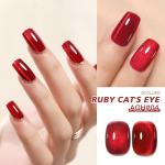 Cat Eye Gel Polish Factory - Ruby Cat Eye 2024 New Autumn Winter Crystal Side Glow Red Professional
