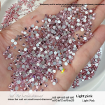Nail Decorations Manufacturer - Light Pink 3D Flat Back Small Bubble Glass Rhinestones for DIY