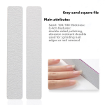 Glass Nail File Manufacturer - Factory-Source Gray Sand 100/180 Double-Sided Zebra Custom Logo Repair