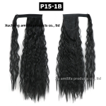 Cornrow Ponytail Extension Factory - European American Style Thick Curly with Magic Tape