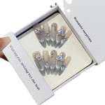 Manicure Set Supplier - High-End Luxury Crooked Heart Diamond Smile French Cat Eye Misty Flower Polish