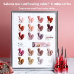 Gel Polish Supplier - AS New Red Bottle 2024 18 Colors Cherry Blossom Set Whitening Solid Color